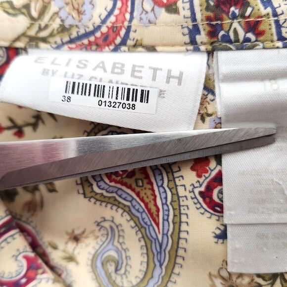 Elizabeth by Liz Claiborne Paisley Snap Front Top Plus Size 18 Vintage Cotton - Picture 8 of 16